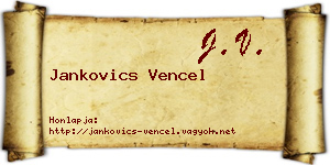 Jankovics Vencel névjegykártya